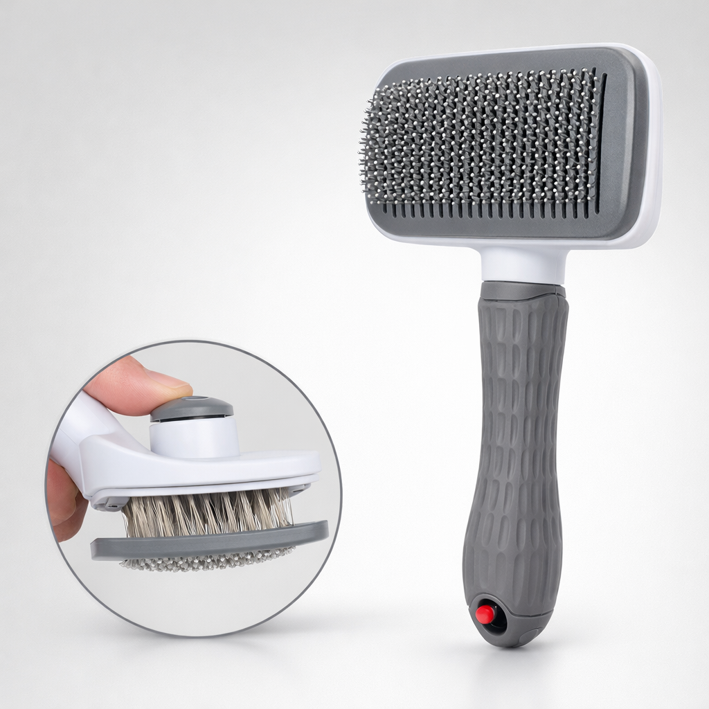 Brosse Autonettoyante pour Animaux - Démêlage Doux pour Chiens et Chats