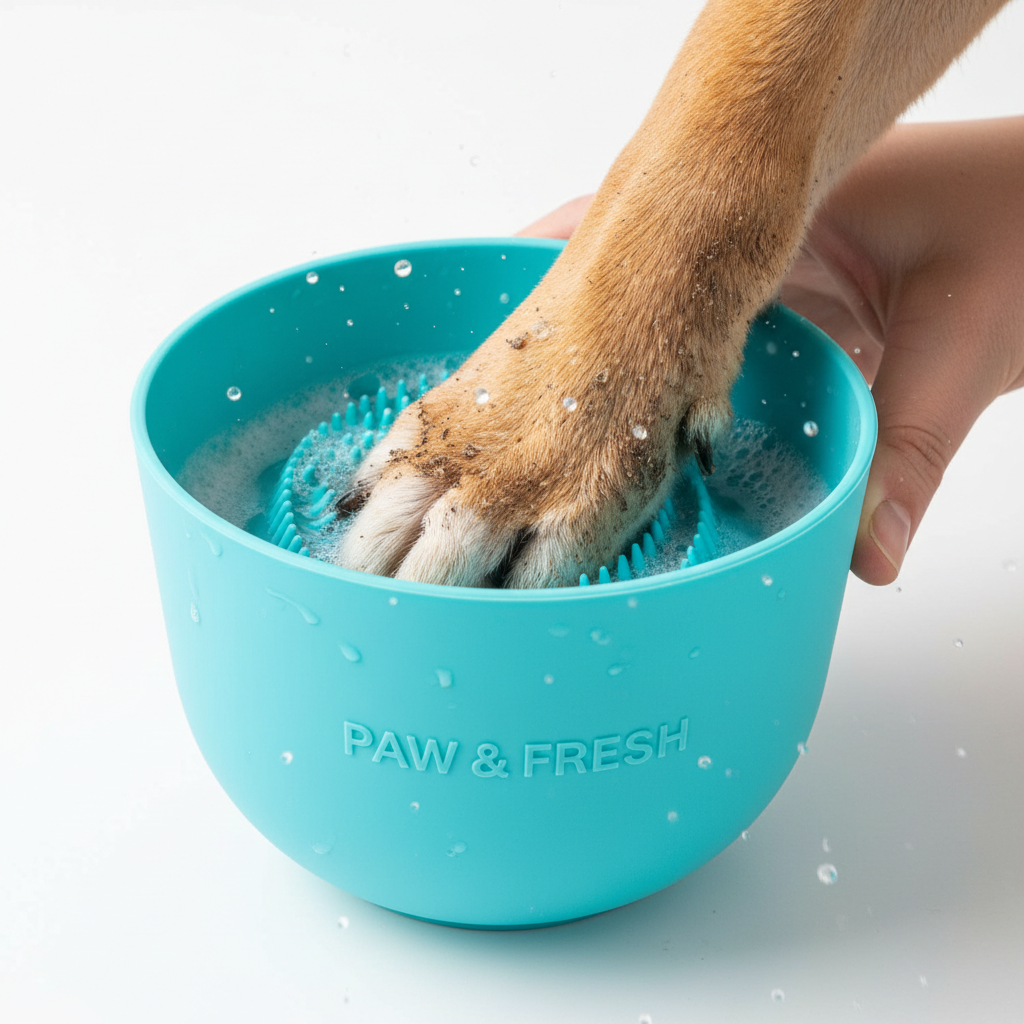 Lave-pattes en utilisation