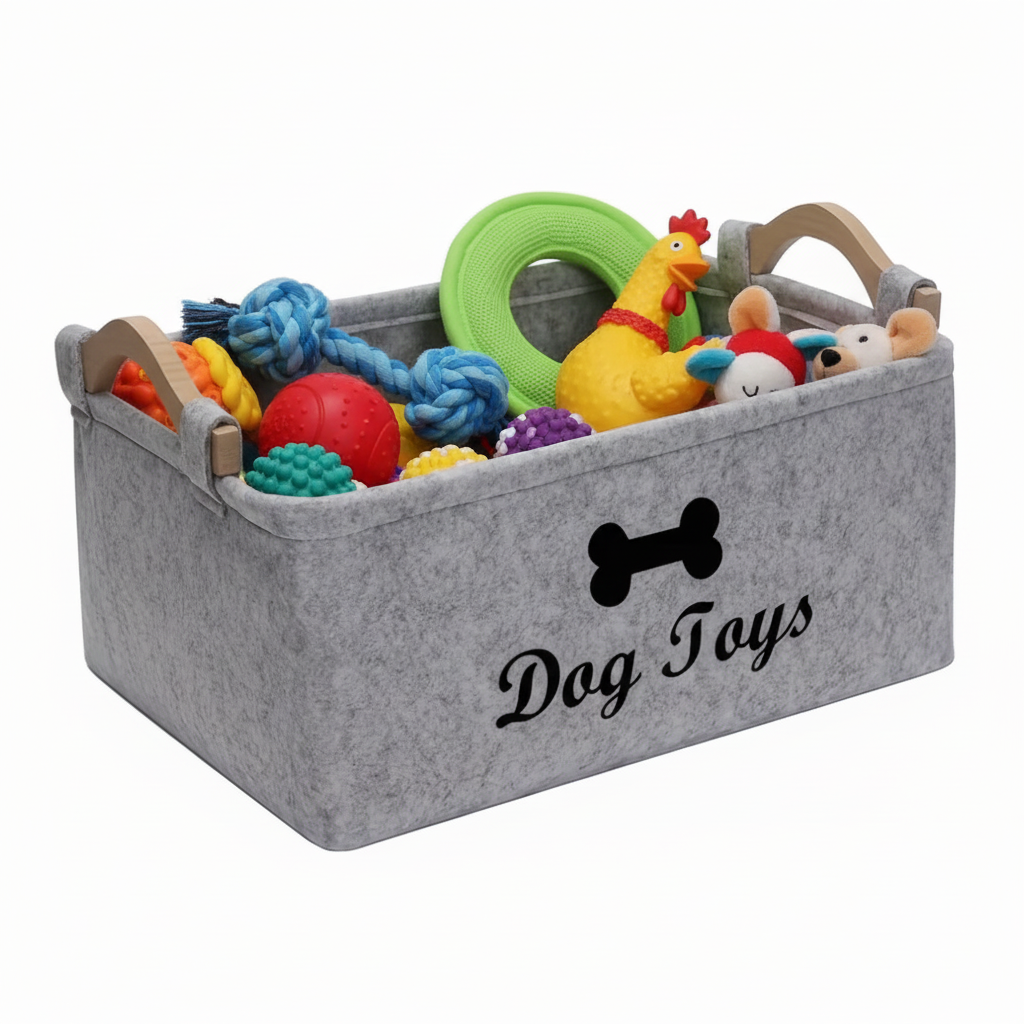 Panier de rangement pour jouets de chien - Photo studio